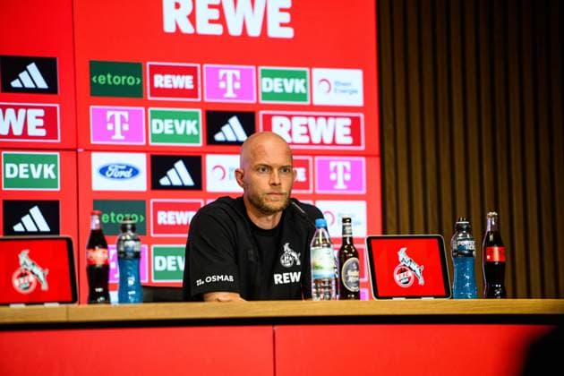 COLOGNE, GERMANY - 29 AUGUST, 2026: Rene Wagner , presse conference - 1. FC Koeln v TSG 1899 Hoffenheim - Bundesliga at RheinEnergieStadion.  Copyright: xVitaliixKliuievx