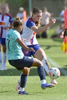 Foot - OL Lyonnes VS London City Lionesses à Décines Le 29 aout 2026 PHOTOPQR LE PROGRES Maxime JEGAT - Décines-Charpieu 29 08 2026 - Foot - OL Lyonnes VS London City Lionesses à Décines Le 29 aout 2026 -Jule Brand (OL Lyonnes) au cours du match de préparation opposant OL (en blanc) à London City Lionesses au Satde Gerard Houillier à Décines et comptant Décines-Charpieu Rhône Rhône-Alpes France  Copyright: xPHOTOPQR LExPROGRES MAXPPPxMaximexJEGATx 20260829LPL0229 20260829LPL0229