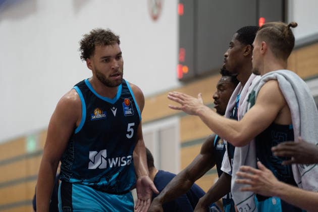 August 29, 2026, xhfmx, Basketball Exhibition Game, Frankfurt Skyliners vs. MLP Academics Heidelberg, Race Thompson, Skyliners Frankfurt scores with a layup, Frankfurt