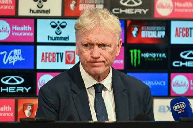Bournemouth v Everton, Premier League Everton manager David Moyes talking during the post match press conference, PK, Pressekonferenz after the Premier League match between Bournemouth and Everton at the Vitality Stadium, Bournemouth, UK on 29 August 2026. Bournemouth Vitality Stadium Dorset UK Editorial use only DataCo restrictions apply See www.football-dataco.com , Copyright: xGrahamxHuntx PSI-24762-0110