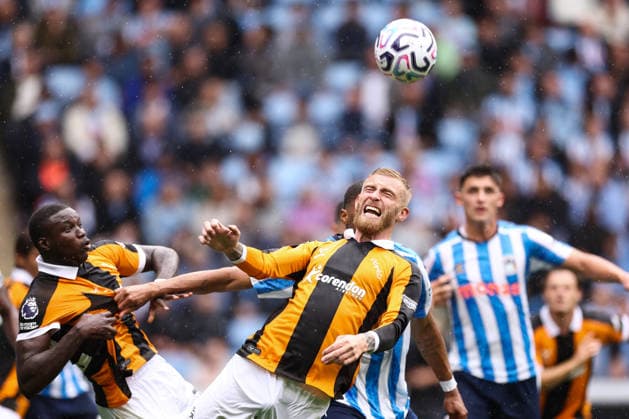 Coventry City gegen Hull City, 29. August 2026, Coventry, Premier League, Fußball, Coventry City gegen Hull City, Ollie McBurnie von Hull City, Foto: Jacques Feeney, Abseits, Coventry, Großbritannien Copyright: xJacquesxFeeneyx xOffsidexOffside
