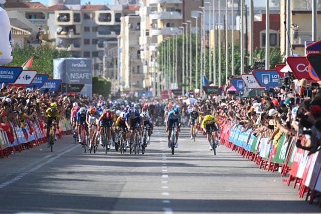 29-08-2026 Vuelta A Espana; Tappa 08 Pucol - Xeraco; 2026, Cofidis; 2026, Lidl - Trek; 2026, Red Bull - Bora Hansgrohe; Coquard, Bryan; Pedersen, Mads; Meeus, Jordi; Xeraco; 