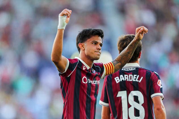 August 29, 2026, Valencia, Valencia, SPAIN: Roger Brugue of Levante UD celebrates a goal during the Spanish league, LaLiga EA Sports, football match played between Levante UD and Real Betis Balompie at Ciutat de Valencia stadium on August 29, 2026, in Valencia, Spain. Valencia SPAIN - ZUMAa181 20260829_zaa_a181_075 Copyright: xIvanxTerronx