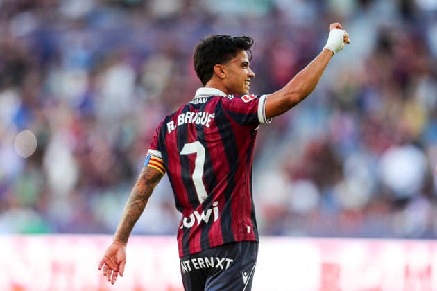 August 29, 2026, Valencia, Valencia, SPAIN: Roger Brugue of Levante UD celebrates a goal during the Spanish league, LaLiga EA Sports, football match played between Levante UD and Real Betis Balompie at Ciutat de Valencia stadium on August 29, 2026, in Valencia, Spain. Levante UD V Real Betis Balompie - LaLiga EA Sports  - ZUMAa181 20260829_zaa_a181_076 Copyright: xIvanxTerronx