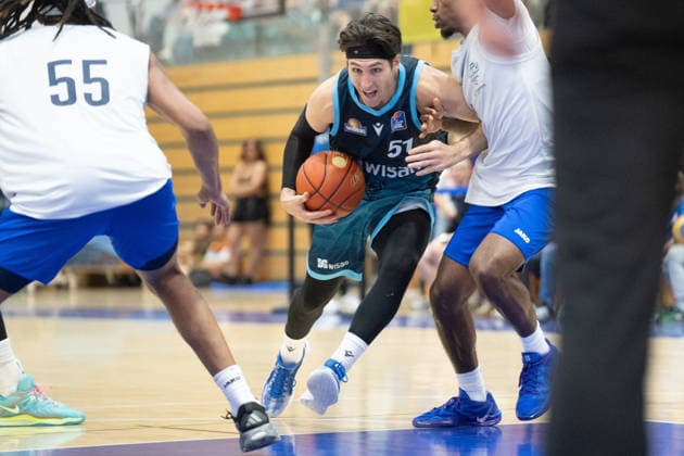 August 29, 2026, xhfmx, Basketball Exhibition Game, Frankfurt Skyliners vs. MLP Academics Heidelberg, Ryan Acridacano, Skyliners Frankfurt prevails over an opponent, Frankfurt