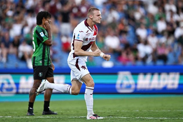 Db Reggio Emilia 29 08 2026 - campionato di calcio serie A Sassuolo-Torino foto Daniele Buffa Image nella foto: esultanza gol Pietro Comuzzo 