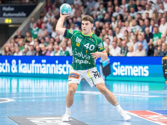 Elias Newel, Frisch Auf Goeppingen, 40 on the ball, Frisch Auf Goeppingen vs. HC Erlangen, Handball, 1st Bundesliga, Men, 2026–2027 Season, August 29, 2026, Frisch Auf Goeppingen vs. HC Erlangen, Handball, 1st Bundesliga, Men, 2026–2027 Season, August 29, 2026, Goeppingen Copyright: xEibner-Pressefoto MichaelxSchmidx EP_MST
