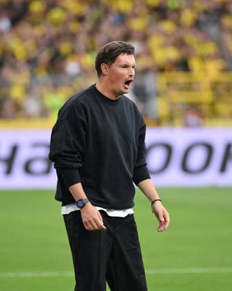 Trainer Merlin Polzin (Hamburger SV) 29.08.2026, Fussball 1. Bundesliga, Saison 2026 2027, 1. Spieltag, Borussia Dortmund - Hamburger SV DFL regulations prohibit any use of photographs as image sequences and or quasi-video Dortmund Signal Iduna Park Nordrhein Westfalen Deutschland *** Coach Merlin Polzin, Hamburger SV, August 29, 2026; Soccer, Bundesliga 1, 2026–2027 season, Matchday 1; Borussia Dortmund vs. Hamburger SV. DFL regulations prohibit any use of photographs as image sequences and or quasi-video. Dortmund, Signal Iduna Park, North Rhine-Westphalia, Germany Team2