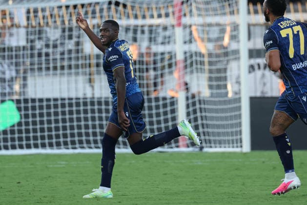 August 29, 2026, Monza: Udinese s defender Hassane Kamara jubilates after scoring goal during the Italian Serie A soccer match between AC Monza and Udinese at U-Power Stadium in Monza, Italy, 29 August 2026. ANSA ROBERTO BREGANI. Soccer: Serie A; AC Monza-Udinese  - ZUMAa110 20260829_zaf_a110_013 Copyright: xRobertoxBreganix