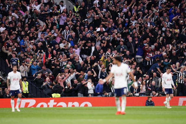 Premier League: Tottenham Hotspur v Newcastle Untied Newcastle support celebrate 0-1 lead during the Premier League match Tottenham Hotspur vs Newcastle Untied at Tottenham Hotspur Stadium, London, United Kingdom on 29 August 2026 (Photo by Harvey Murphy News Images) Copyright: xHarveyxMurphy NewsxImagesx