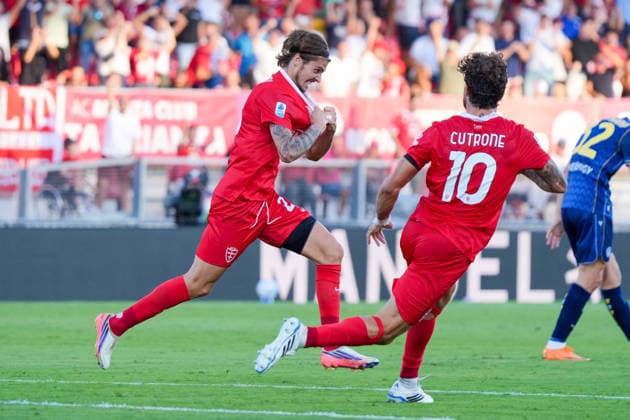 IPA87905035 - Andrea Colpani (AC Monza) celebrates his goal during the AC Monza vs. Udinese Calcio Serie A soccer match in Monza, Italy, on August 29, 2026  Copyright: xLucaxRossini IPAxSportx xx 87905035