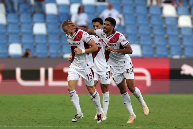 Torino™s Pietro Comuzzo celebrates during the Serie A soccer match between Sassuolo and Torino at the Mapei Stadium in Reggio Emilia, north east Italy - August1 29, 2026. - Soccer  Copyright: xGiannixSantandrea LaPressex
