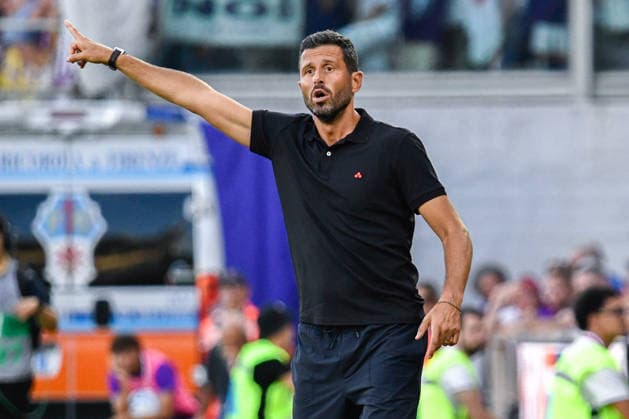 IPA87905584 - Head Coach Fabio Grosso (Fiorentina) during the ACF Fiorentina vs. Frosinone Calcio Italian Serie A soccer match in Florence, Italy, on August 29, 2026  Copyright: xFabioxFagiolini IPAxSportx xx 87905584