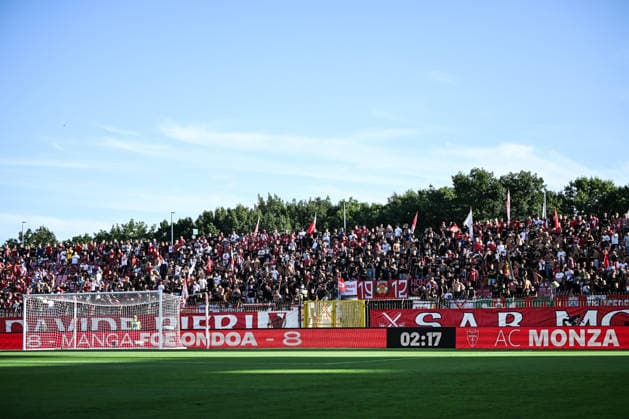 Monza™s supporters during the Serie A soccer match between AC Monza and Udinese Calcio the Brianteo Stadium in Monza, north Italy - August 29, 2026. - Soccer.  Copyright: xTizianoxBellabio LaPressex