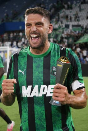 Sassuolo™s Domenico Berardi Panini player of the match during the Serie A soccer match between Sassuolo and Torino at the Mapei Stadium in Reggio Emilia, north east Italy - August 29, 2026. - Soccer  Copyright: xGiannixSantandreaLaPressex