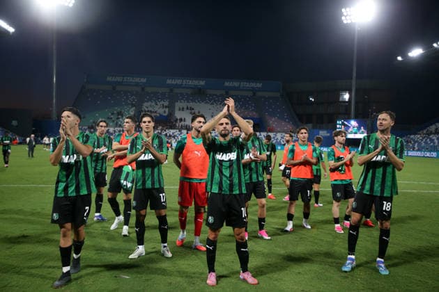 Sassuolo™s final exultation during the Serie A soccer match between Sassuolo and Torino at the Mapei Stadium in Reggio Emilia, north east Italy - August1 29, 2026. - Soccer  Copyright: xGiannixSantandreaLaPressex