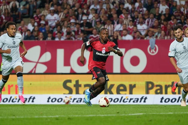 Mohamed Ali Zoma (1. FC Nuernberg, 23), GER, 1. FC Nuernberg vs. Arminia Bielefeld, Fussball, 2. Bundesliga, 3. Spieltag, Saison 2026 2027, 29.08.2026, DFL REGULATIONS PROHIBIT ANY USE OF PHOTOGRAPHS AS IMAGE SEQUENCES AND OR QUASI-VIDEO, GER, 1. FC Nuernberg vs. Arminia Bielefeld, Fussball, 2. Bundesliga, 3. Spieltag, Saison 2026 2027, 29.08.2026 Nuernberg *** Mohamed Ali Zoma, 1. FC Nuremberg, 23, GER, 1. FC Nuremberg vs. Arminia Bielefeld, Soccer, 2. Bundesliga, Matchday 3, 2026–2027 Season, August 29, 2026, DFL regulations prohibit any use of photographs as image sequences and or quasi-video, GER, 1. FC Nuremberg vs. Arminia Bielefeld, soccer, 2. Bundesliga, Matchday 3, 2026–2027 season, August 29, 2026, Nuremberg Copyright: xEibner-Pressefoto MaxxVogelx EP_MVL