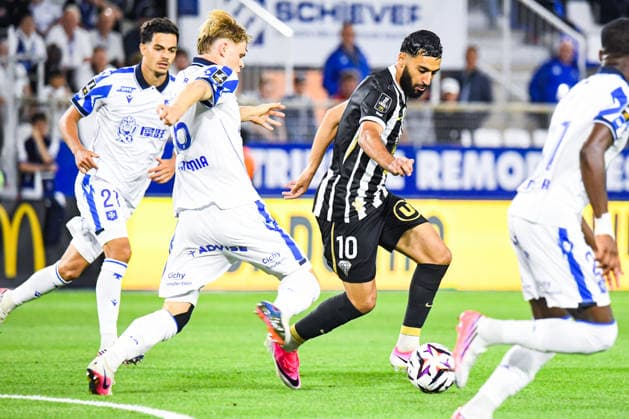 FOOTBALL : AJ Auxerre vs SCO Angers - Ligue 1 - JournÃ e 2 - 29 08 2026 Amine Sbai (ANGERS SCO) AuxerreFrance  Copyright: xBaptistexAutissierx