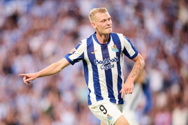 August 29, 2026, San Sebastian, Guipuzcoa, Spain: Orri Oskarsson of Real Sociedad celebrates after scoring the team s second goal during the LaLiga EA Sports match between Real Sociedad and RCD Espanyol at Anoeta on August 29, 2026, in San Sebastian, Spain. San Sebastian Spain - ZUMAa181 20260829_zaa_a181_128 Copyright: xRicardoxLarreinax