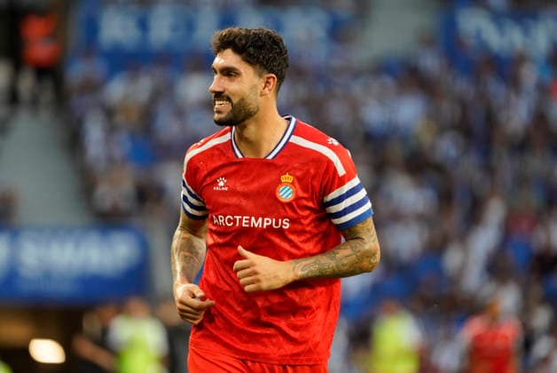 Unai Nunez of RCD Espanyol seen in action during the La Liga EA Sports football match between Real Sociedad and RCD Espanyol de Barcelona at Estadio Anoeta on August 29, 2026 in San Sebastian, Spain. (Mickael Ducint Ball Raw Images) San Sebastian Estadio Anoeta Spain Copyright: xMickaelxDucintx mickaelducint_RealSociedad_Espanyol392