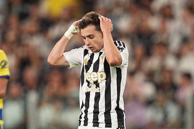 Juventus s Conceicao reacts after missing a scoring chance during the Serie A soccer match between Juventus and Parma at the Allianz Stadium in Turin, north west Italy - Saturday, August 29, 2026. - Soccer .  Copyright: xMarcoxAlpozzi LaPressex