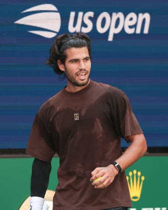Carlos Alcaraz, Training, Practice, U.S. Open Championships, Billie Jean King National Tennis Center, Flushing Meadows, New York, USA Copyright: xJuergenxHasenkopfx