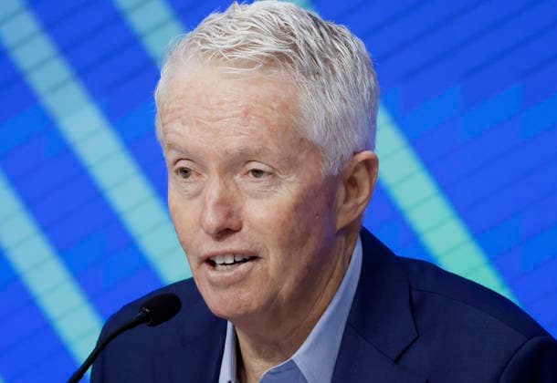 USTA CEO Craig Tiley speaks at a press conference, PK, Pressekonferenz at the 2026 US Open Tennis Championship at the USTA Billie Jean King National Tennis Center in New York City on Saturday, August 29, 2026.  NYP20260829107 JOHNxANGELILLO