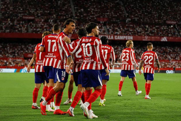 ESP: Sevilla FC - Atletico de Madrid. La Liga EA Sports. Matchday 3 Alex Baena of Atletico de Madrid celebrates after scoring the 0-1 during the La Liga EA Sports match between Sevilla FC and Atletico de Madrid played at Ramon Sanchez Pizjuan Stadium on August 29, 2026 in Sevilla, Spain. kpng Copyright: xAntonioxPozox xPRESSINPHOTOx PS_2627_SEV_ATM_002