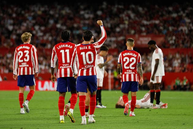 ESP: Sevilla FC - Atletico de Madrid. La Liga EA Sports. Matchday 3 Alex Baena of Atletico de Madrid celebrates after scoring the 0-1 during the La Liga EA Sports match between Sevilla FC and Atletico de Madrid played at Ramon Sanchez Pizjuan Stadium on August 29, 2026 in Sevilla, Spain. kpng Copyright: xAntonioxPozox xPRESSINPHOTOx PS_2627_SEV_ATM_005