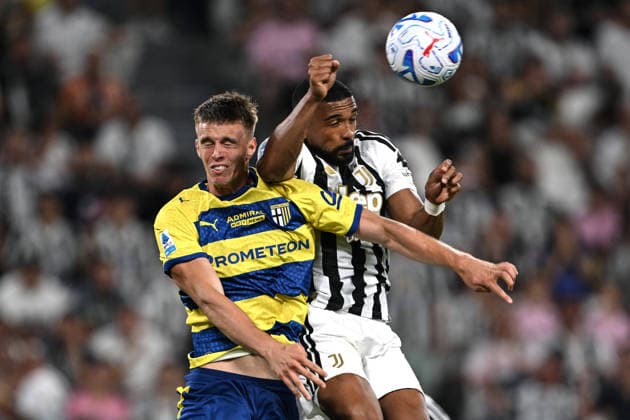 Cm Torino 29 08 2026- campionato di calcio serie A Juventus-Parma foto Cristiano Mazzi Image nella foto: Gleison Bremer-Dominik Drobnic 