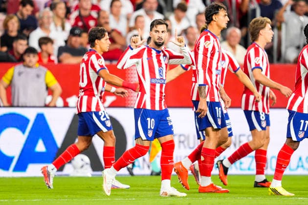 August 29, 2026, Sevilla, Sevilla, Spain: Alex Baena of Atletico de Madrid celebrates a goal during the Spanish league, LaLiga EA Sports, football match played between Sevilla FC and Atletico de Madrid at Ramon Sanchez-Pizjuan stadium on August 29, 2026, in Sevilla, Spain. Sevilla FC V Atletico De Madrid - LaLiga EA Sports  - ZUMAa181 20260829_zaa_a181_158 Copyright: xJoaquinxCorcherox