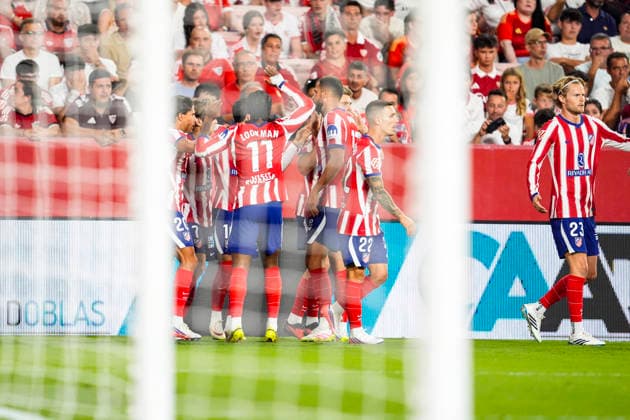 August 29, 2026, Sevilla, Sevilla, Spain: Alex Baena of Atletico de Madrid celebrates a goal during the Spanish league, LaLiga EA Sports, football match played between Sevilla FC and Atletico de Madrid at Ramon Sanchez-Pizjuan stadium on August 29, 2026, in Sevilla, Spain. Sevilla Spain - ZUMAa181 20260829_zaa_a181_157 Copyright: xJoaquinxCorcherox