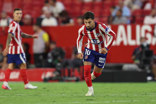 ESP: Sevilla FC - Atletico de Madrid. La Liga EA Sports. Matchday 3 Alex Baena of Atletico de Madrid celebrates after scoring the 0-3 during the La Liga EA Sports match between Sevilla FC and Atletico de Madrid played at Ramon Sanchez Pizjuan Stadium on August 29, 2026 in Sevilla, Spain. kpng Copyright: xAntonioxPozox xPRESSINPHOTOx AP_2627_SEV_ATM_032