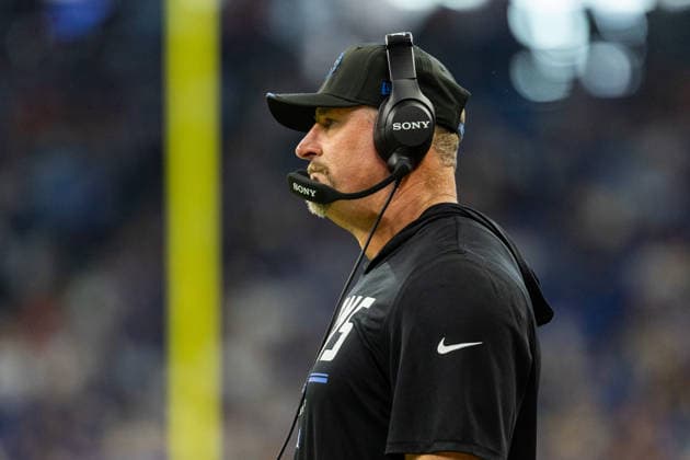 Aug 29, 2026; Indianapolis, Indiana, USA; Detroit Lions head coach Dan Campbell looks on from the sidelines during NFL, American Football Herren, USA preseason game action against the Indianapolis Colts at Lucas Oil Stadium. Mandatory Credit: -Cal Media Indianapolis USA - ZUMAc04_ 20260829_zma_c04_021 Copyright: xJohnxMersitsx