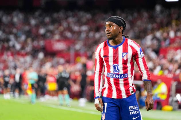 August 29, 2026, Sevilla, Sevilla, Spain: Ademola Lookman of Atletico de Madrid celebrates a goal during the Spanish league, LaLiga EA Sports, football match played between Sevilla FC and Atletico de Madrid at Ramon Sanchez-Pizjuan stadium on August 29, 2026, in Sevilla, Spain. Sevilla Spain - ZUMAa181 20260829_zaa_a181_160 Copyright: xJoaquinxCorcherox