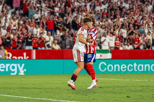 ESP LaLiga EA Sports Sevilla FC vs. Atlético de Madrid Miguel Ángel Sierra of Sevilla scores a goal during the LaLiga EA Sports match between Sevilla FC and Atlético de Madrid, played at Ramón Sánchez Pizjuán Stadium in Seville on August 29, 2026, in Spain. Spain Soccer Copyright: xAgenciaxLOFx