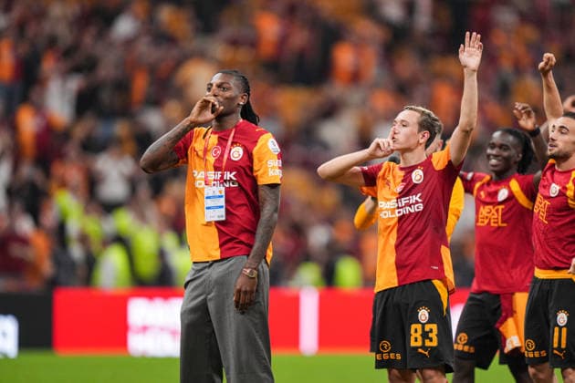 Galatasaray v Goztepe - Turkish Super Lig ISTANBUL, TURKIYE - AUGUST 29: Galatasaray s new signing Rafael Leao (L) and Batrakov celebrate after the Turkish Super Lig week 3 match between Galatasaray and Goztepe at RAMS Park in Istanbul, Turkiye on August 29, 2026. Cemal Yurttas Anadolu Istanbul Turkey. Editorial use only. Please get in touch for any other usage.  Copyright: x2026xAnadoluxCemalxYurttasx