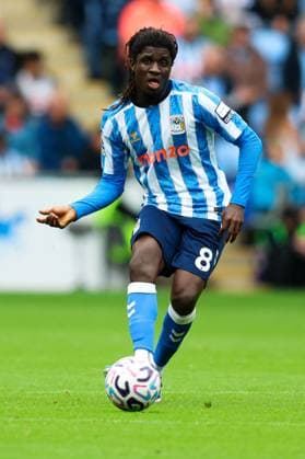 Caleb Yirenkyi of Coventry City Coventry City v Hull City, Premier League Football, Football, Coventry Building Society Arena, Coventry, UK - 29 Aug 2026Coventry Coventry Building Society Arena United Kingdom EDITORIAL USE ONLY No use with unauthorised audio, video, data, fixture lists, club league logos or live services. Online in-match use limited to 120 images, no video emulation. No use in betting, games or single club league player publications. Copyright: xAndrewxFosker Shutterstockx 17119018hm