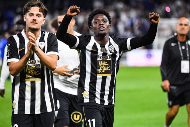 FOOTBALL : AJ Auxerre vs SCO Angers - Ligue 1 - JournÃ e 2 - 29 08 2026 Harouna Djibirin (ANGERS SCO) AuxerreFrance  Copyright: xBaptistexAutissierx