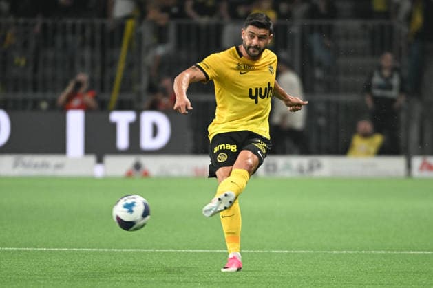BERN, SWITZERLAND, AUGUST 29: Loris Benito of Young Boys in action during the Swiss Super League match between BSC Young Boys and FC Basel 1893 at Wankdorf Stadium on August 29, 2026, in Bern, Switzerland. Bern, Wankdorf Stadium, Bern, Switzerland Copyright: xJustPictures.ch ManuelxWinterbergerx jp-en-EuSpIm-MWI_2765