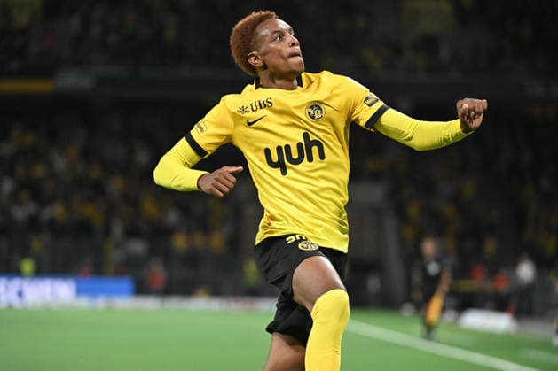 BERN, SWITZERLAND AUGUST 29 Alvyn Sanches of Young Boys celebrates his goal to make it 3–2 during the Swiss Super League match between BSC Young Boys and FC Basel 1893 at Wankdorf Stadium on August 29, 2026, in Bern, Switzerland Bern Wankdorf Stadium Bern Switzerland Copyright: xJustPictures.ch ManuelxWinterbergerx jp-en-EuSpIm-MWI_2893