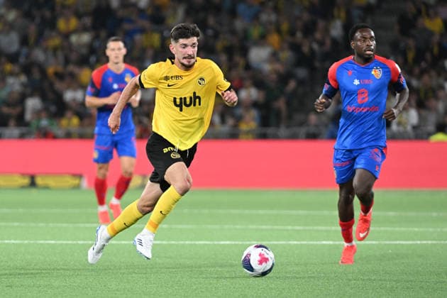 BERN, SWITZERLAND, AUGUST 29: Armin Gigovic of Young Boys in action during the Swiss Super League match between BSC Young Boys and FC Basel 1893 at Wankdorf Stadium on August 29, 2026, in Bern, Switzerland. Bern, Wankdorf Stadium, Bern, Switzerland Copyright: xJustPictures.ch ManuelxWinterbergerx jp-en-EuSpIm-MWI_2928