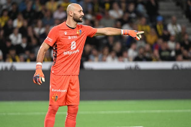 BERN, SWITZERLAND, AUGUST 29 Mirko Salvi of Basel in action during the Swiss Super League match between BSC Young Boys and FC Basel 1893 at Wankdorf Stadium on August 29, 2026, in Bern, Switzerland Bern Wankdorf Stadium Bern Switzerland Copyright: xJustPictures.ch ManuelxWinterbergerx jp-en-EuSpIm-MWI_2775