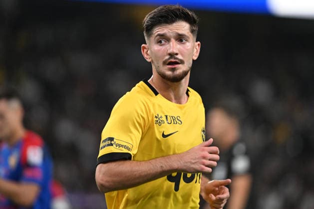 BERN, SWITZERLAND, AUGUST 29: Armin Gigovic of Young Boys in action during the Swiss Super League match between BSC Young Boys and FC Basel 1893 at Wankdorf Stadium on August 29, 2026, in Bern, Switzerland. Bern, Wankdorf Stadium, Bern, Switzerland Copyright: xJustPictures.ch ManuelxWinterbergerx jp-en-EuSpIm-MWI_2956