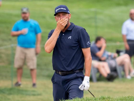 GRAND BLANC, MI - AUGUST 29: Michael Block of United States of America reacts after chipping the ball out of a bunker on the 18th hole during the second round of the PGA, Golf Herren TOUR Champions The Ally Challenge on August 29, 2026, at Warwick Hills Golf and Country Club in Grand Blanc, Michigan. (Photo by Joseph Weiser Icon Sportswire) GOLF: AUG 29 PGA TOUR Champions The Ally Challenge EDITORIAL USE ONLY Icon260829031