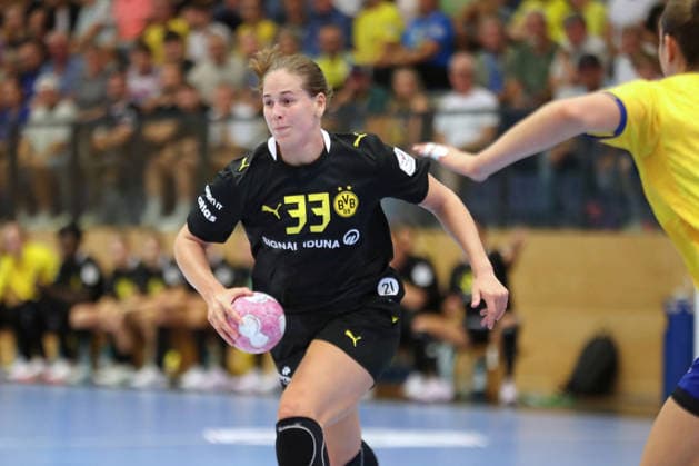 Handball, Alsco HBF1 HC Leipzig vs. Borussia Dortmund, August 29, 2026, Guro Nestaker 33, Borussia Dortmund, Alsco Women s Handball Bundesliga HBF1, 2026–2027 season, Matchday 1: HC Leipzig vs. Borussia Dortmund on August 29, 2026, at the Markranstädt Sports Center Copyright: xBEAUTIFULxSPORTS JanxKaeferx