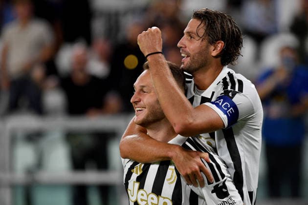 SOCCER - Serie A - Juventus FC vs. Parma Calcio Photo by IPA ABACAPRESS.COM87913621 - Teun Koopmeiners of Juventus FC celebrates after scoring a goal, alongside Manuel Locatelli of Juventus FC, during the 2026 27 Serie A match between Juventus FC and Parma Calcio at Allianz Stadium on August 29, 2026, in Turin, Italy — photo by Giuliano Marchisciano Turin Italy  Copyright: xIPAxSport ABACAx