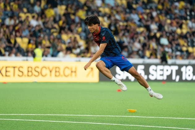 BERN, BERN - AUGUST 29: Keigo Tsunemoto of FC Basel 1893 during the Brack Super League match between BSC Young Boys and FC Basel 1893 at Stadion Wankdorf on August 29, 2026 in Bern, Bern, Switzerland. Copyright: xLivioxBaeriswylx xSPPx Sportspressphoto_SPR219249