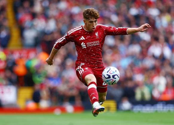 Victor Munoz of Liverpool Liverpool v Nottingham Forest, Premier League Football, Football, Anfield, Liverpool, UK - 29 Aug 2026Liverpool Anfield United Kingdom EDITORIAL USE ONLY No use with unauthorised audio, video, data, fixture lists, club league logos or live services. Online in-match use limited to 120 images, no video emulation. No use in betting, games or single club league player publications.  Copyright: xMattxWest Shutterstockx 17118964ct