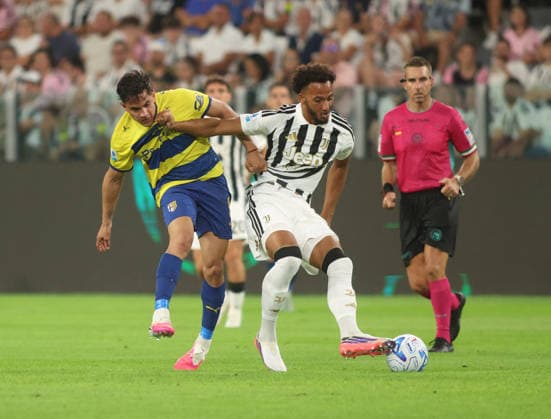 SOCCER - Serie A - Juventus FC vs. Parma Calcio Photo by IPA ABACAPRESS.COM87915345 - Lloyd Kelly of Juventus FC during the 2026–27 Italian Serie A soccer match between Juventus FC and Parma Calcio on August 29, 2026, at Allianz Stadium in Turin, Italy. Photo by Nderim KACELI Turin Italy  Copyright: xIPAxSport ABACAx
